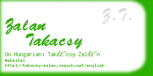 zalan takacsy business card